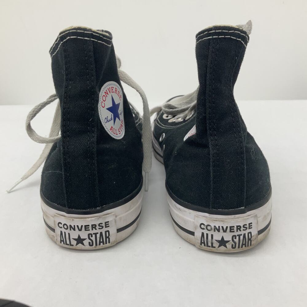 Converse Black Sneakers High Top Canvas Shoes Men's Size 4 Preowned - Picture 3 of 6